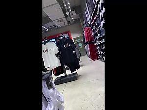 Priceless cameltoe video of hot girl in shoe store Picture 5