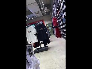 Priceless cameltoe video of hot girl in shoe store Picture 6