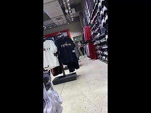 Priceless cameltoe video of hot girl in shoe store Picture 8