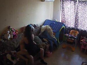 Spying on husband fucking his wife in messy room Picture 3