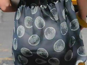 Seductive thong under her light dress Picture 3