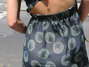 Seductive thong under her light dress Picture 4