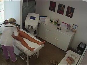 Spying on hottest client during hair removal treatment Picture 2