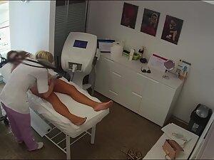 Spying on hottest client during hair removal treatment Picture 3