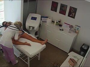Spying on hottest client during hair removal treatment Picture 4