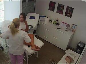 Spying on hottest client during hair removal treatment Picture 7