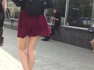 Wind shows tight ass in upskirt to the voyeur Picture 4