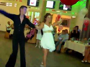 Acrobatic wedding dance reveals panties Picture 7