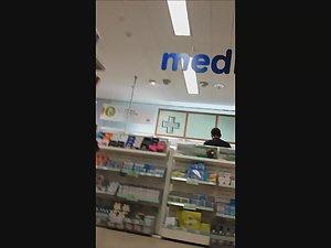 Ginger girl's thong caught by voyeur Picture 2