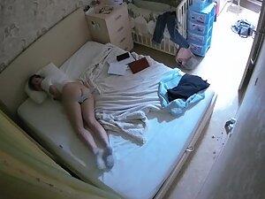 Hidden camera caught wild masturbation during studying Picture 6