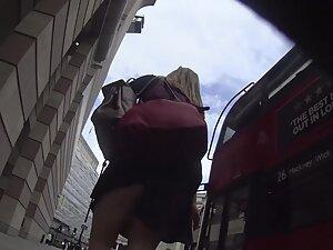 Upskirt and lots of unwanted butt flashing all over town Picture 8