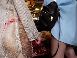 Lonely girl with hot bubble butt in red bikini thong Picture 5