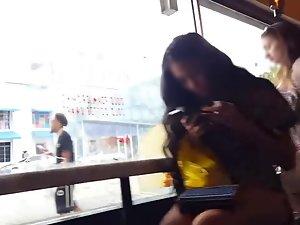 Lonely girl with hot bubble butt in red bikini thong Picture 8