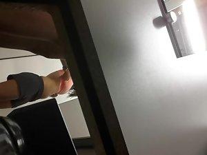 Peeping on firm young tits inside dressing room Picture 1