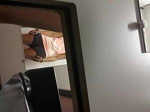 Peeping on firm young tits inside dressing room Picture 5