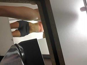 Peeping on firm young tits inside dressing room Picture 6