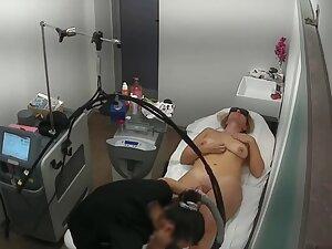 Spying on lovely naked milf during hair removal treatment Picture 6