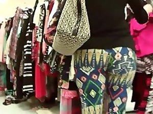 Vivid colors on hot babe's leggings