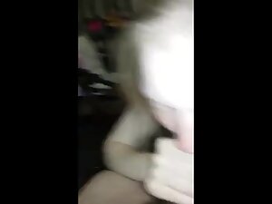 Skinny pale girl sucks off a very big dick Picture 1