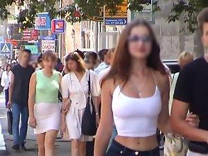 Spying a bunch of tits on the street Picture 2