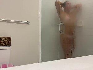 Spying on thick stepsister's naked body in shower Picture 4