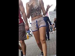 Tight small buttocks look yummy in shorts Picture 3