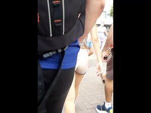 Tight small buttocks look yummy in shorts Picture 4
