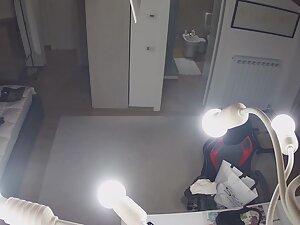 Spying on naked beauty in her apartment Picture 5