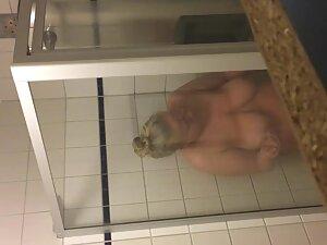 Peeping on naked chubby cousin in shower Picture 2