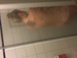 Peeping on naked chubby cousin in shower Picture 5