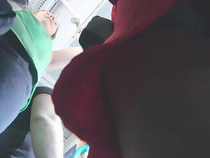 Upskirt of suspicious girl in the bus Picture 8