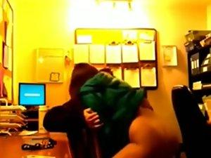 Security cam caught sex in the workplace Picture 8