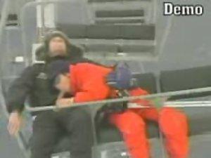 Blowjob caught on a ski ropeway ride Picture 7