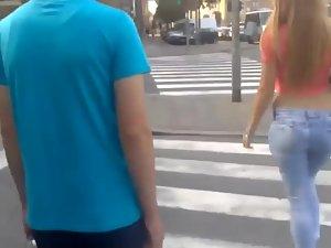 Voyeur found a perfect girl on a street Picture 8