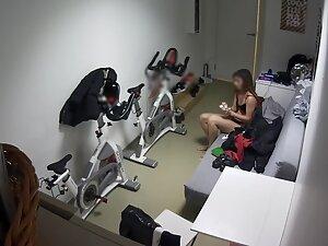 Spying on hot girl putting on fitness outfit Picture 2