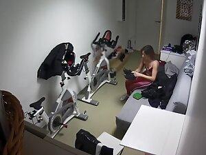 Spying on hot girl putting on fitness outfit Picture 8