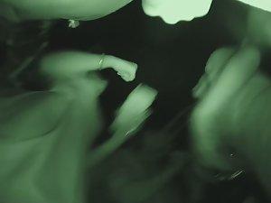 Dancing pussy slips out of thong in nightclub upskirt Picture 4