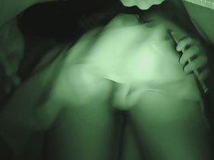 Dancing pussy slips out of thong in nightclub upskirt Picture 5