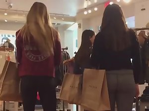 Hot teens shopping together