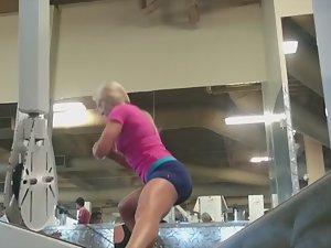 Fitness girl exercises legs and ass Picture 3