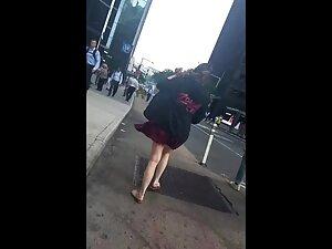 Wind causes accidental upskirt and shows sexy panties Picture 1