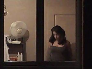 Sexy neighbor girl changes her top