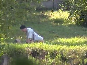 Teens fucking like rabbits in the grass Picture 5