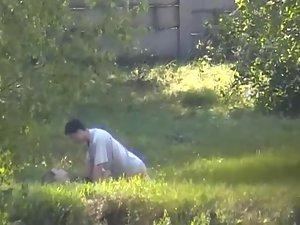 Teens fucking like rabbits in the grass Picture 6