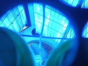 Pussy seen in standing solarium machine Picture 2