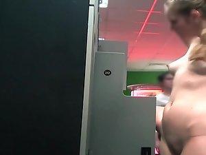 Small pointy tits spied in the locker room Picture 7