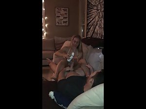 Amazing footjob on the sofa Picture 6