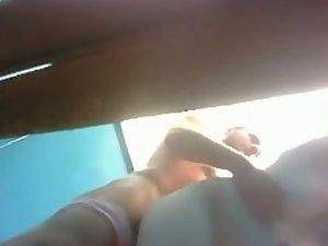 Couple fucking in the beach cabin