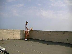 Sex on top of a skyscraper Picture 8