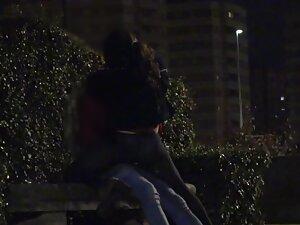 Dry humping caught at night by park voyeur Picture 7